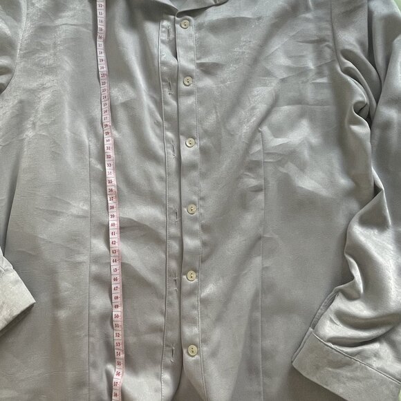ROMAN silk/polyester silver gray shirt - Picture 3 of 7